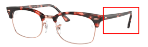 Branches originales Ray-Ban RB3916V Clubmaster Square, couleur 8118 · Rose havane