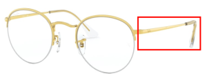 Branches originales Ray-Ban RB3947V Round Gaze, couleur 3086 · Legend or