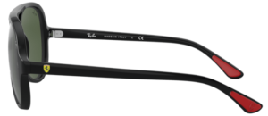 Branches originales Ray-Ban RB4125M, couleur F601 · Ferrari noir brillant