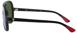 Branches originales Ray-Ban RB4125M, couleur F602 · Ferrari noir mat