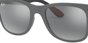 Verres originaux Ray-Ban RB4195M, couleur 6G · Miroir gris total · plastique