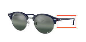 Branches originales Ray-Ban RB4246 Clubround, couleur 1366 · Bleu