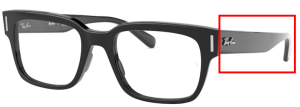 Branches originales Ray-Ban RB5388, couleur 2000 · Noir brillant