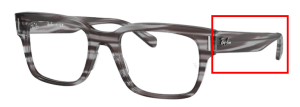 Branches originales Ray-Ban RB5388, couleur 8055 · Rayé gris