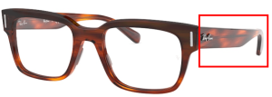 Branches originales Ray-Ban RB5388, couleur 2144 · Rayé havane