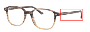 Branches originales Ray-Ban RB5393, couleur 8107 · Dégradé marron havane