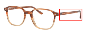 Branches originales Ray-Ban RB5393, couleur 8108 · Dégradé marron clair havane