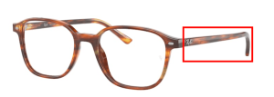 Branches originales Ray-Ban RB5393, couleur 2144 · Rayé havane