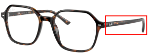 Branches originales Ray-Ban RB5394 John, couleur 2012 · Havane foncé