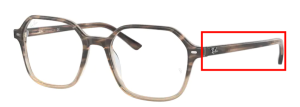 Branches originales Ray-Ban RB5394 John, couleur 8107 · Dégradé marron havane