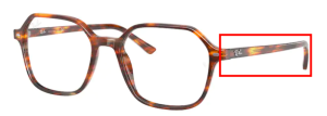 Branches originales Ray-Ban RB5394 John, couleur 2144 · Rayé havane