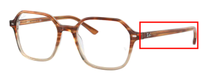 Branches originales Ray-Ban RB5394 John, couleur 8108 · Dégradé marron clair havane