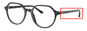 Branches originales Ray-Ban RB5395 Thalia, couleur 2000 · Noir brillant