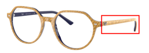 Branches originales Ray-Ban RB5395 Thalia, couleur 8051 · Wrinkled beige sur bleu