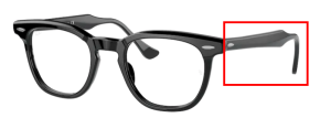 Branches originales Ray-Ban RB5398 Hawkeye, couleur 2000 · Noir brillant