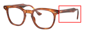 Branches originales Ray-Ban RB5398 Hawkeye, couleur 2144 · Rayé havane