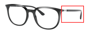 Branches originales Ray-Ban RB7190, couleur 2000 · Noir brillant