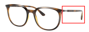 Branches originales Ray-Ban RB7190, couleur 2012 · Havane foncé