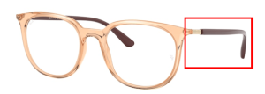 Branches originales Ray-Ban RB7190, couleur 5940 · Transparent marron clair