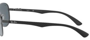 Branches originales Ray-Ban RB8313 Carbon Fibre, couleur 004 · Gunmetal