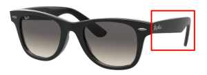 Branches originales Ray-Ban RB9066S Junior Wayfarer, couleur 100 · Noir