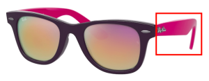 Branches originales Ray-Ban RB9066S Junior Wayfarer, couleur 7021 · Violet