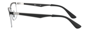 Branches originales Ray-Ban RB1052 Junior vue, couleur 4055 · Noir mat sur argent