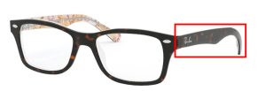 Branches originales Ray-Ban RB1531 Junior Round, couleur 3802 · Havane sur texture rose marron