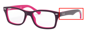 Branches originales Ray-Ban RB1531 Junior Round, couleur 3702 · Violet sur fucsia
