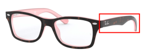 Branches originales Ray-Ban RB1531 Junior Round, couleur 3580 · Havane sur opal rose
