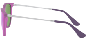 Branches originales Ray-Ban RB9547S Junior Erika, couleur 7008 · Violet fluo transparent rubber