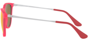 Branches originales Ray-Ban RB9547S Junior Erika, couleur 7009 · Fuxia fluo transparent rubber