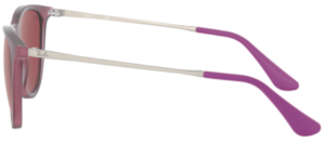 Branches originales Ray-Ban RB9547S Junior Erika, couleur 7056 · Rubber transparent fuxia