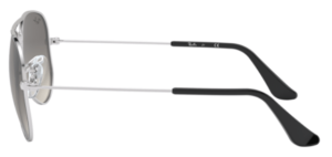 Branches originales Ray-Ban RB9506S Junior Aviator, couleur 271 · Noir sur argent