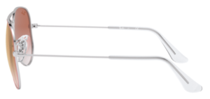 Branches originales Ray-Ban RB9506S Junior Aviator, couleur 274 · Rouge sur argent