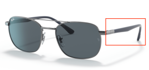 Branches originales Ray-Ban RB3670, couleur 004 · Gunmetal