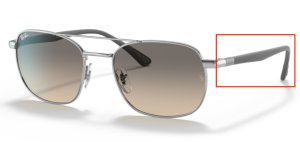 Branches originales Ray-Ban RB3670, couleur 003 · Argent