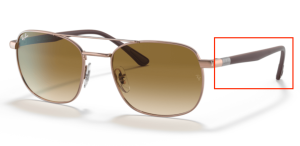 Branches originales Ray-Ban RB3670, couleur 9035 · Cuivre
