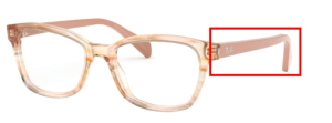 Branches originales Ray-Ban RB1591 Junior Round, couleur 3809 · Marron rayé multicolor