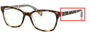 Branches originales Ray-Ban RB1591 Junior Round, couleur 3805 · Havane sur transparent