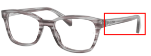 Branches originales Ray-Ban RB1591 Junior Round, couleur 3850 · Rayé gris