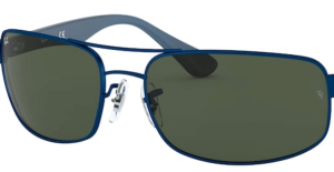 Verres originaux Ray-Ban RB3445, couleur 71 · Vert · plastique
