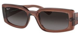 Verres originaux Ray-Ban RB4395 Kiliane, couleur T3 · Gris foncé dégradé polarisé · plastique