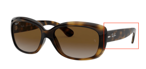 Branches originales Ray-Ban RB4101 Jackie Ohh, couleur 710 · Havane clair