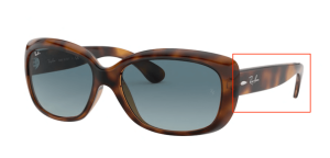 Branches originales Ray-Ban RB4101 Jackie Ohh, couleur 642 · Havane
