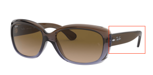 Branches originales Ray-Ban RB4101 Jackie Ohh, couleur 860 · Marron dégradé lilac