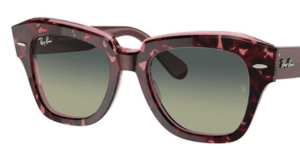 Verres originaux Ray-Ban RB2186 State Street, couleur BH · Vert bleu dégradé