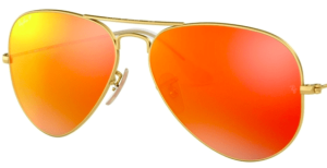 Verres originaux Ray-Ban RB8307, couleur 4W · Miroir orange flash dégradé