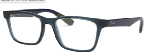 Branches originales Ray-Ban RB7063 vue, couleur 5796 · Trasparent bleu foncé