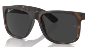 Verres originaux Ray-Ban RB4165 Justin, couleur 865/87 · Gris polarisé · plastique